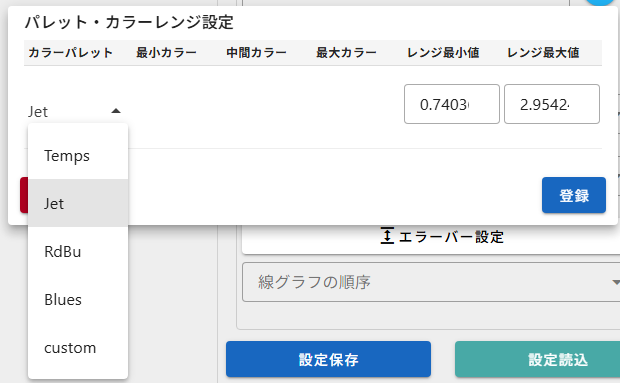 カラースケール設定